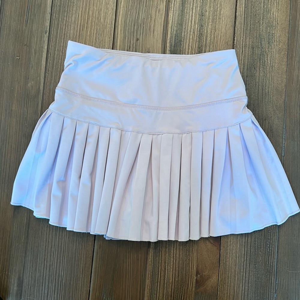 Gold Hinge Pale Pink Pleated Tennis Skirt